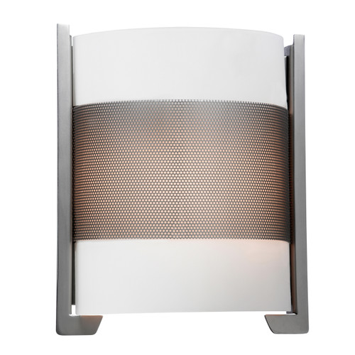 Iron Brushed Steel LED Wall Light (20739LEDDLP-BS/OPL)