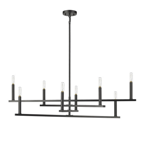 Hale 8 Light Chandelier In Black (IN20026BK)