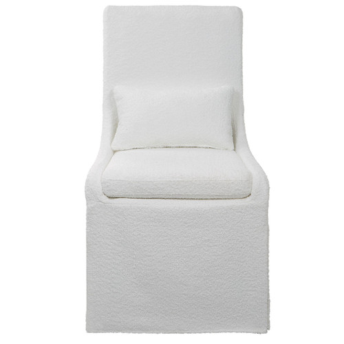 Coley White Armless Chair (23728)