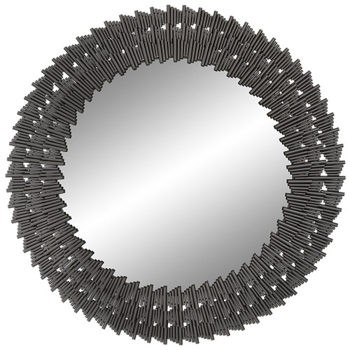 Illusion Steel Silver Round Wall Mirror (09848)