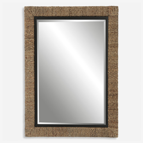Island Braided Straw Mirror (09853)