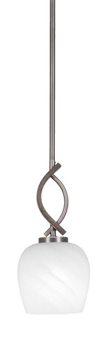 Monterey 1 Light Mini Pendant In Graphite & Wood-look Metal (2901-GPDW-4811)