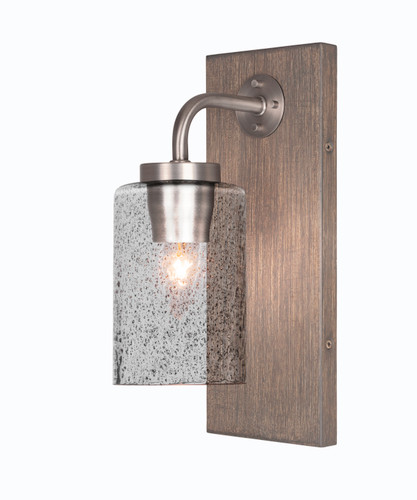 Oxbridge 1 Light Sconce In Graphite & Wood-look Metal (1771-GPDW-3002)