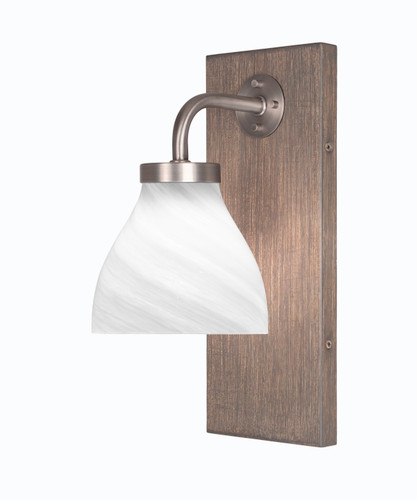 Oxbridge 1 Light Sconce In Graphite & Wood-look Metal (1771-GPDW-4761)