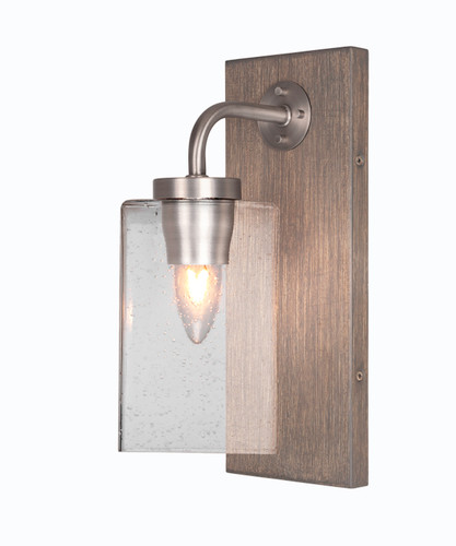 Oxbridge 1 Light Sconce In Graphite & Wood-look Metal (1771-GPDW-530)