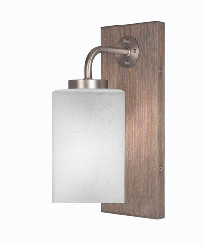 Oxbridge 1 Light Sconce In Graphite & Wood-look Metal (1771-GPDW-531)