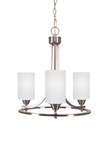 Paramount 3 Light Chandelier In Brushed Nickel (3403-BN-4061)