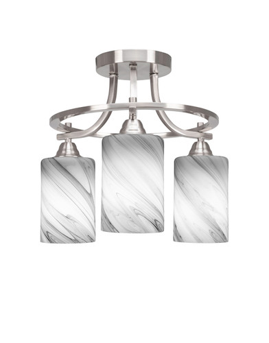 Paramount 3 Light Semi Flush In Brushed Nickel (3417-BN-3009)