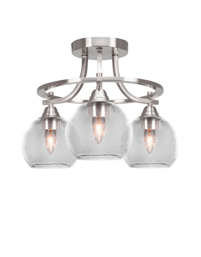 Paramount 3 Light Semi Flush In Brushed Nickel (3417-BN-4100)