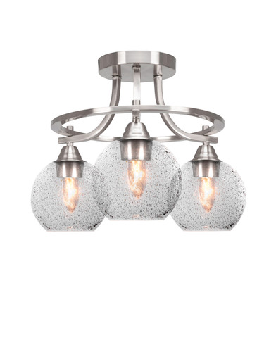 Paramount 3 Light Semi Flush In Brushed Nickel (3417-BN-4102)