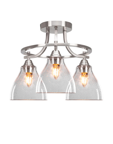 Paramount 3 Light Semi Flush In Brushed Nickel (3417-BN-4760)