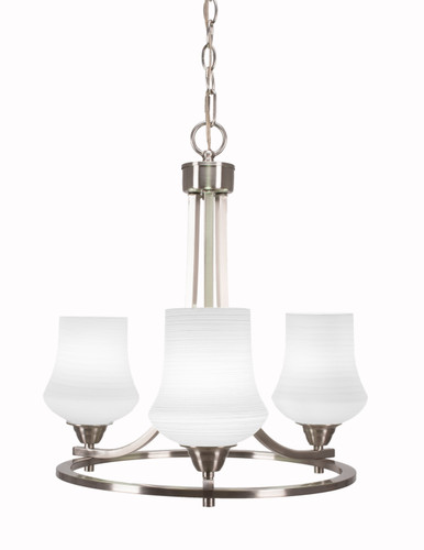 Paramount 3 Light Chandelier In Brushed Nickel (3403-BN-681)