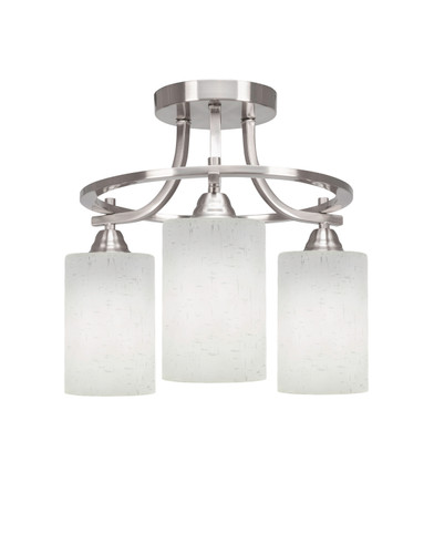 Paramount 3 Light Semi Flush In Brushed Nickel (3417-BN-310)