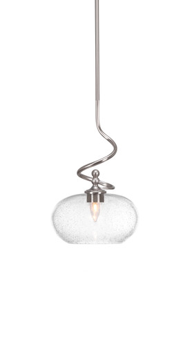 Capri 1 Light Mini Pendant In Brushed Nickel (901-BN-204)