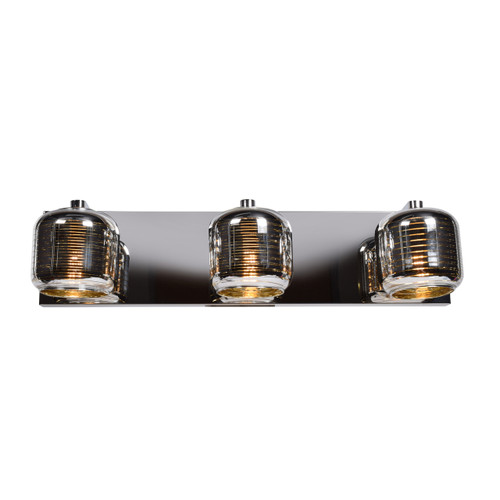 Dor Mirrored Stainless Steel 3 Light LED Vanity (62346LEDDLP-MSS/SMAMB)