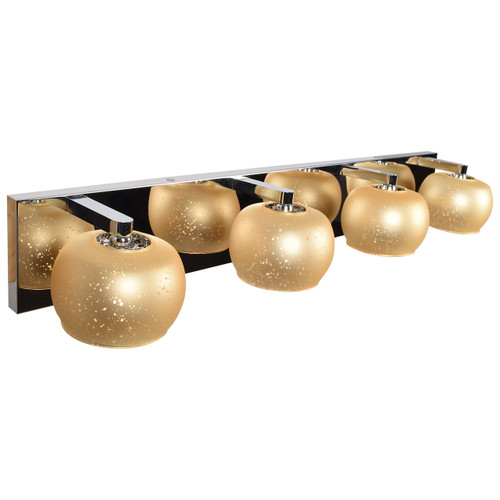 Galaxy Mirrored Stainless Steel 4 Light LED Vanity (62560-MSS/STARRY)