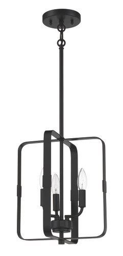 Stowe 3 Light Foyer in Flat Black (56033-FB)