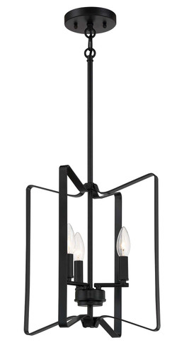 Shayna 3 Light Foyer in Flat Black (56133-FB)