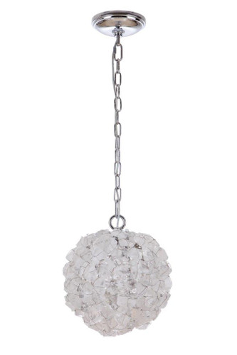 Roxx 1 Light Medium Pendant in Chrome w/Quartz Crystals (48490-CH)