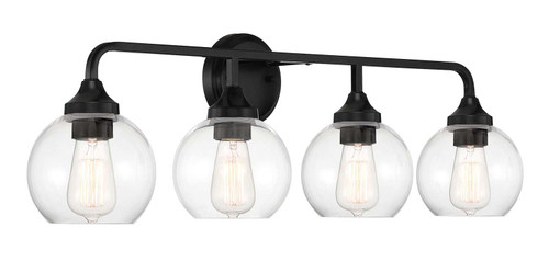 Glenda 4 Light Vanity in Flat Black (56204-FB)