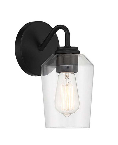 Shayna 1 Light Wall Sconce in Flat Black (56101-FB)