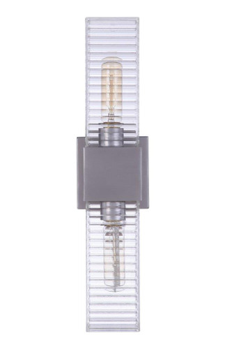 Ridge 18" 2 Light Outdoor Wall Sconce in Satin Aluminum (ZA4500-SA)