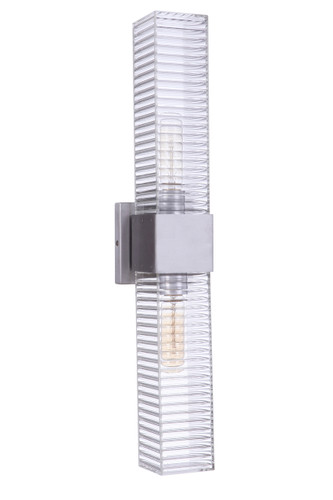 Ridge 24" 2 Light Outdoor Wall Sconce in Satin Aluminum (ZA4510-SA)