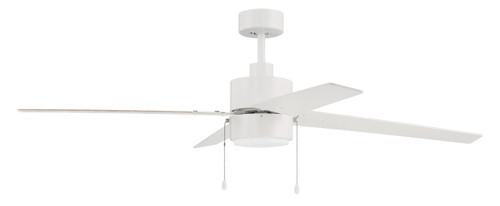 Terie 1 Light 52" Indoor Ceiling Fan In White (TER52W4)