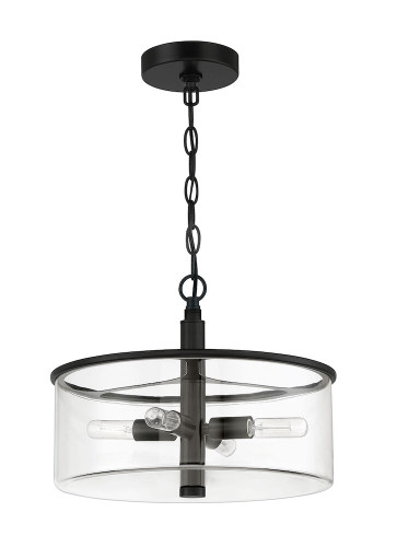 Hailie 4 Light Convertible Semi Flush In Flat Black (55654-FB)