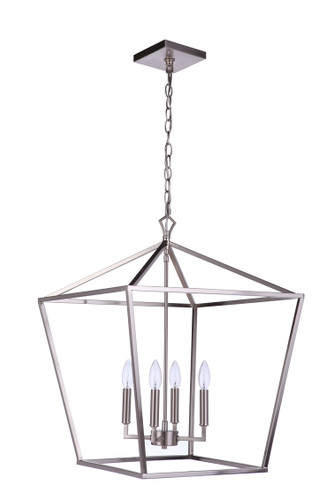 Flynt II 4 Light 20" Foyer in Brushed Polished Nickel (56336-BNK)