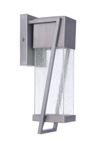 Bryce 1 Light Small Outdoor LED Wall Lantern in Brushed Titanium (ZA4404-BT-LED)