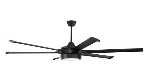 Prost 1 Light 78" Outdoor Ceiling Fan In Flat Black (PRT78FB6)