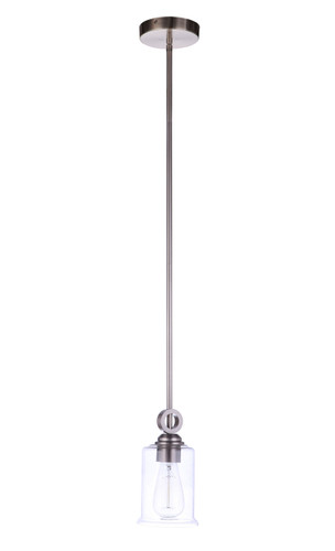 Romero 1 Light Mini Pendant in Brushed Polished Nickel (56491-BNK)