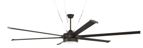 Prost 102" 6-Blade Indoor/Outdoor (Damp) Ceiling Fan in Espresso w/ Espresso Blades; Light Kit Included (optional) (PRT102ESP6)