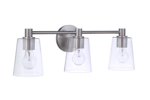 Emilio 3 Light Vanity in Brushed Polished Nickel (12623BNK3)