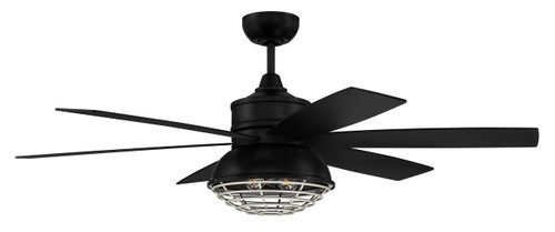 Rugged 2 Light 52" Outdoor Ceiling Fan In Flat Black/Painted Nickel (RGD52FBPN6)