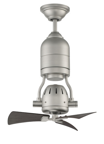 Bellows Uno 18" 3-Blade Indoor/Outdoor (Damp) Ceiling Fan in Painted Nickel w/ Greywood Blades; Not Light Kit Adaptable (BW318PN3)