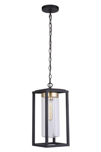 Neo 1 Light Outdoor Pendant in Midnight/Satin Brass (ZA4821-MNSB)