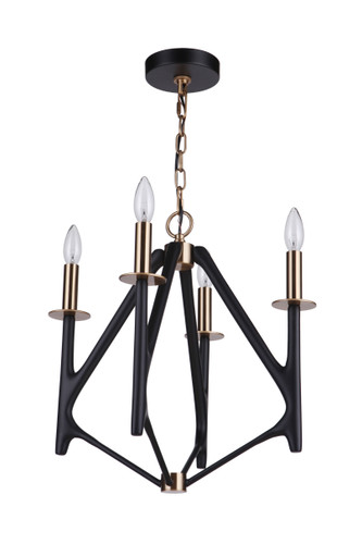 The Reserve 4 Light Foyer In Flat Black/Painted Nickel (55534-FBSB)