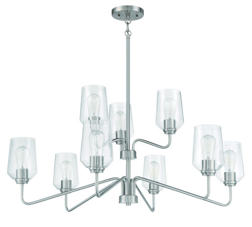 Shayna 9 Light Chandelier in Brushed Polished Nickel (56129-BNK)