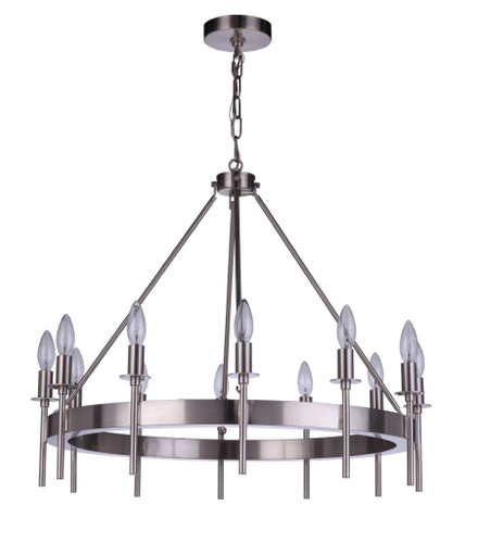 Larrson 12 Light Chandelier in Brushed Polished Nickel (54312-BNK)
