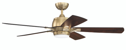 Stellar 1 Light 52" Indoor Ceiling Fan In Satin Brass (STE52SB5)