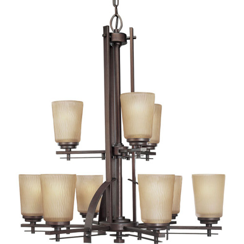 Riverside Nine-Light, Two-Tier Chandelier (P4214-88)