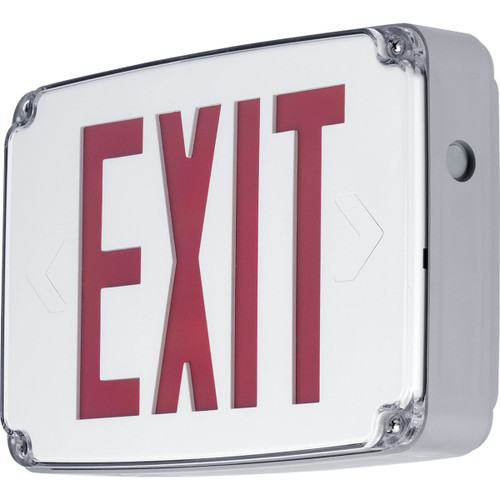 Wet Location LED Emergency Exit Double Face Sign Red Letters (PEWLE-DR-30)