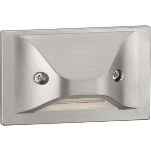 LED Indoor/Outdoor Brushed Nickel Integrated LED Wall or Step Light (P660005-009-30)