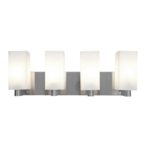 Archi Brushed Steel 4 Light LED Vanity (50178LEDDLP-BS/OPL)