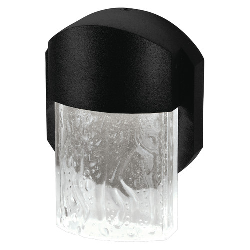 Mist Black Outdoor LED Wall Light (20043S-LEDDMG-BL/CLR)