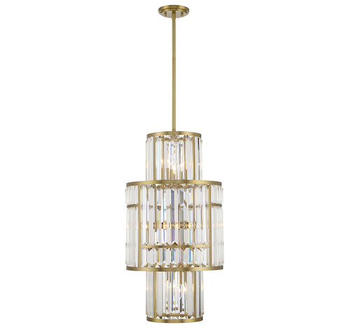 Rohe 8-Light Pendant in Warm Brass (3-2226-8-322)