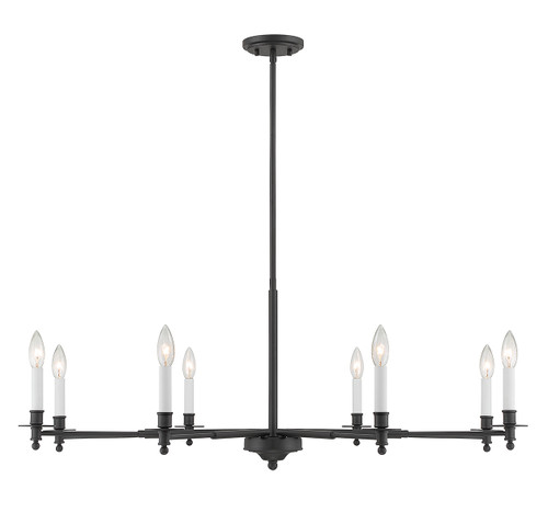 Jasmine 8-Light Chandelier in Matte Black (1-4412-8-89)