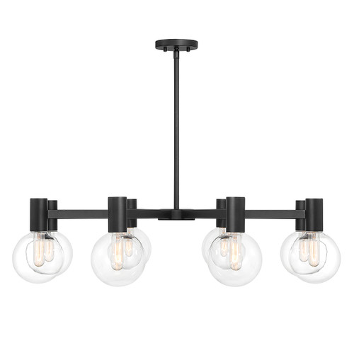 Wright 8-Light Chandelier in Matte Black (1-3074-8-89)